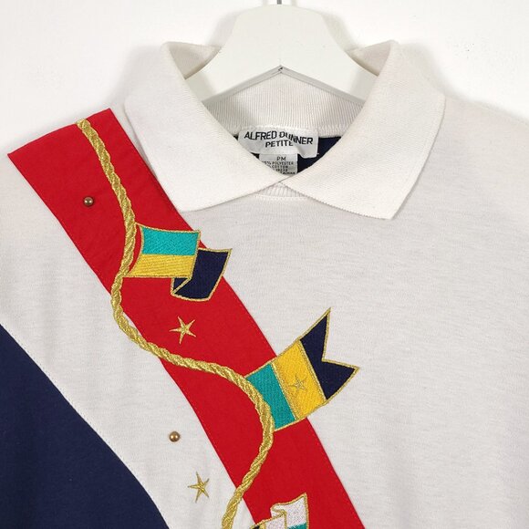 Vintage Alfred Dunner Collared Sweatshirt - Picture 3 of 9